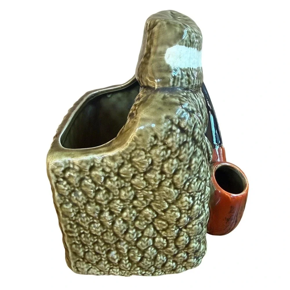 Vintage Relpo 5959 Sweater Pipe Planter MCM Ceramic Smoking Pipe Vase Japan